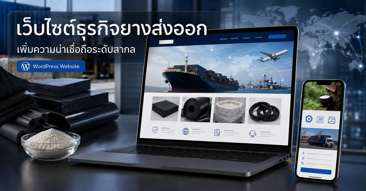 เว็บไซต์บริษัทส่งออกยางพารา เว็บไซต์ WordPress สำหรับธุรกิจ