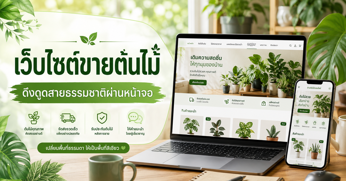 เว็บไซต์ขายต้นไม้: ดึงดูดสายธรรมชาติผ่านหน้าจอ