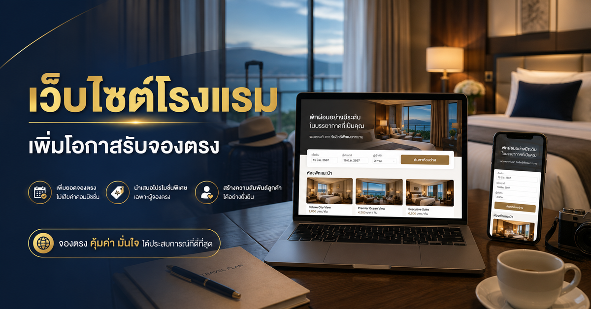เว็บไซต์โรงแรม: เพิ่มโอกาสรับจองตรงโดยไม่พึ่ง OTA อย่างเดียว