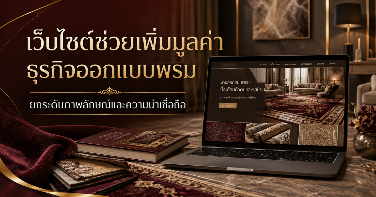 เว็บไซต์กับบทบาทในการเพิ่มมูลค่าและภาพลักษณ์ให้ธุรกิจรับออกแบบพรม