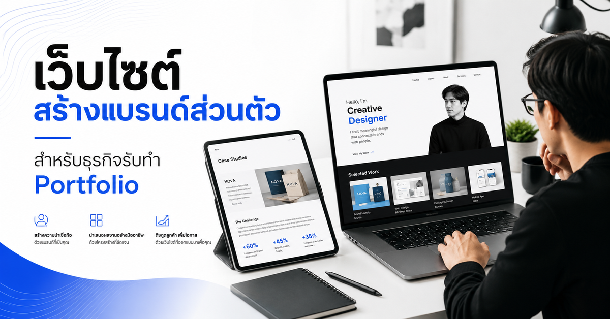 เว็บไซต์กับการสร้างแบรนด์ส่วนตัวสำหรับธุรกิจรับทำ Portfolio