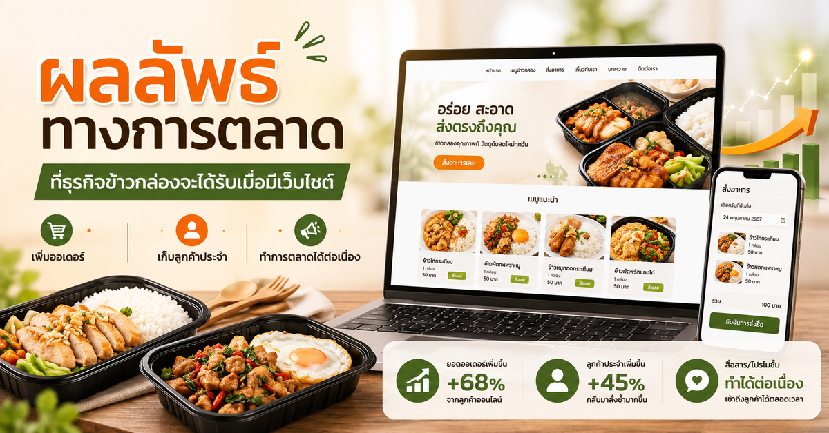 ผลลัพธ์ทางการตลาดที่ธุรกิจข้าวกล่องจะได้รับเมื่อมีเว็บไซต์ของตัวเอง